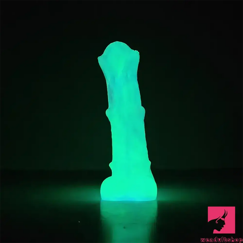 8.07in Silicone Soft Dildo Sleeve Horse Animal Luminous Cock Extender