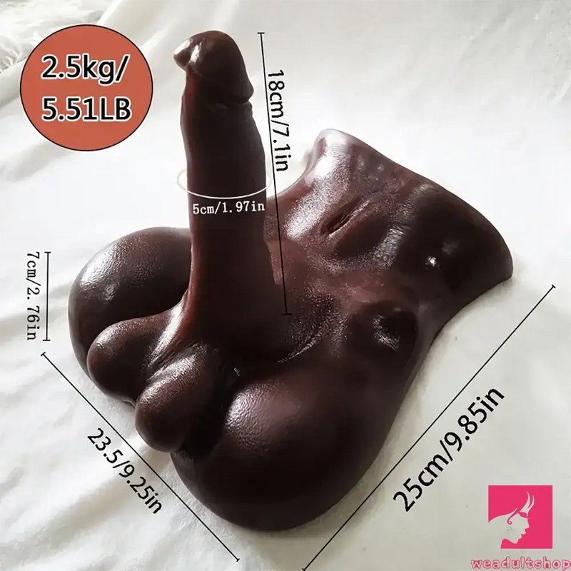 7.1in Silicone Flexible Dildo With TPE Sex Torso For Couples Gay