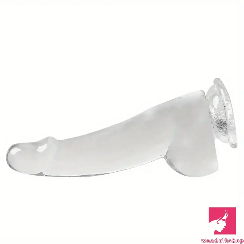 8.46in Flexible Clear Crystal Dildo For Couples Lesbian Love Toy