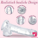 7.3in Clear Real Skin Like Dildo For Female Male Love Pleasure Love