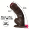 6.29in 8.26in 10.43in XML Ebony Silicone Soft Real Coffee Dildo For Love