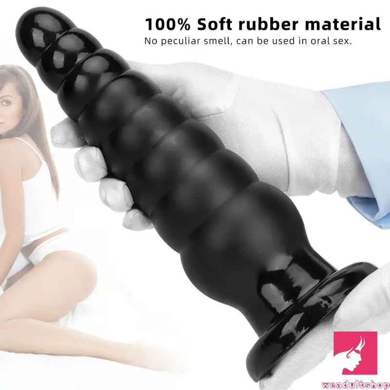 10.63in Realistic Big Silicone Black Dildo Butt Plug For Anal Orgasm