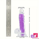 7.08in 8.07in TPE Double Layer Glow-in-the-dark Realistic Clear Dildo