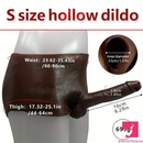 6.29in Wearable Silicone Ebony Solid Hollow Dildo Pants With Builtin Skeleton