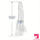 5.9in 7.08in 8.07in 9.64in 10.82in Crystal Clear Dildo For Adults