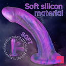 7.08in Silicone No Eggs Soft Dildo For Female Male Love Sex Toy