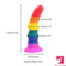 5.11in 6.1in 7.08in Silicone Rainbow Flexible Dildo For Gay LGBT Sex Love