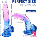 7.5in Soft Silicone Clear Real Dildo For Women Anal Sex Stimulator