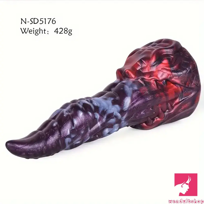 8.18in Dragon Monster Real Silicone Soft Dildo Penis Clit Expander