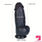 8.26in Realistic Silicone Ebony Big Dildo For Anus Clit Hand-Free Sex