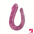 5.51in U-shaped Double Headed Penis Real Dildo For G-Spot Sex