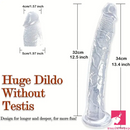 13.4in Lifelike Large Long Jelly Real Dildo With Balls-Free Small Glans