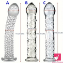 6.9in Clear Real Glass Crystal Dildo For G-Spot Vaginal Sex Orgasm