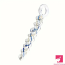 8.66in Spiral Texture Glass Dildo For Women Men Anal Vaginal Clit Toy