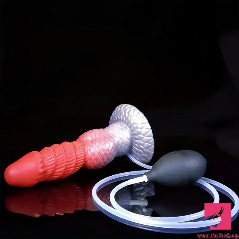 8.27in Fantasy Monster Squirting Dragon Big Silicone Flexible Dildo