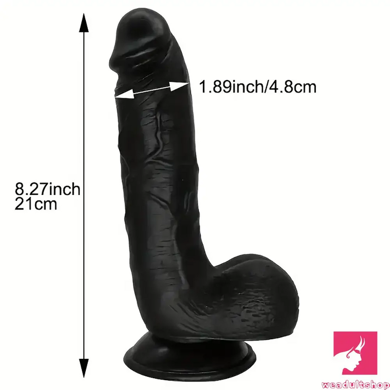 8.27in Big Black Dildo Sex Toy Masturbator For Women Men Sex Toy