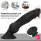 7.28in 7.48in 9.64in 10.62in 13in Big Black Silicone Dog Knotted Dildo