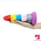 8.66in Silicone Rainbow Soft Big Dildo For Gay LGBT Vaginal Orgasm