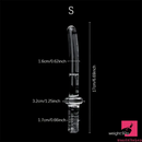 6.69in 6.88in 7.08in 7.28in Clear Glass Crystal Dildo With Handle Sex Toy