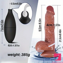 8.46in Soft Real Silicone Large Squirting Dildo With Curved Shaft Toy