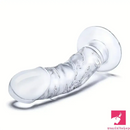 7.09in Clear Elegant Glass Crystal Dildo For Female Male Sex Orgasm