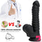 8.07in Black Fantasy Double Layer Silicone Soft Scale Caterpillar Dildo