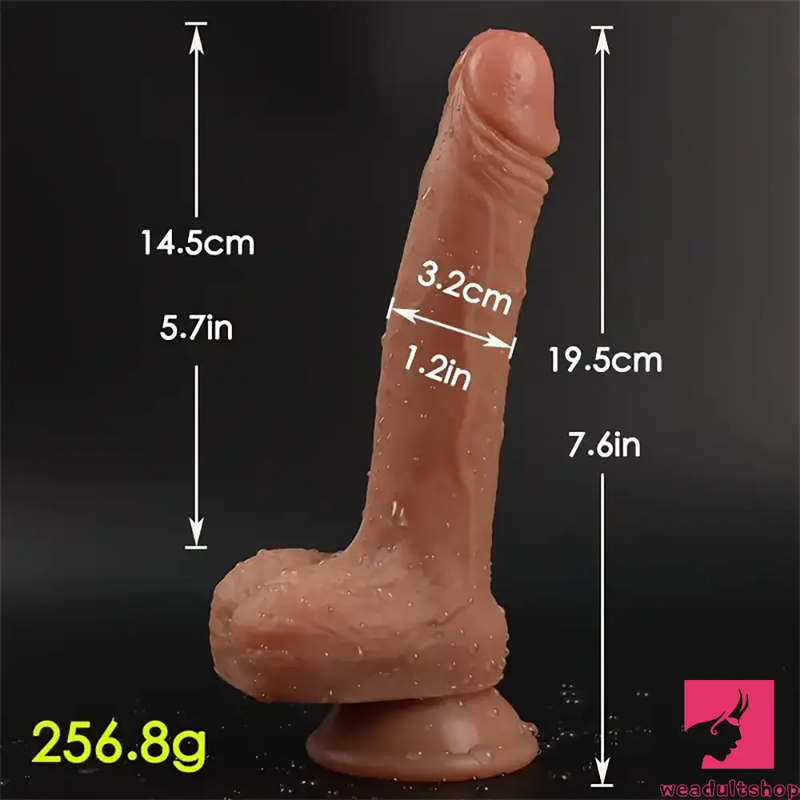 7.6in Realistic Silicone Soft Dildo Sex Toy Perfect For Anal Masturbation