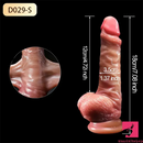 7.08in 8.46in Realistic Silicone Dildo For Male With Sliding Foreskin