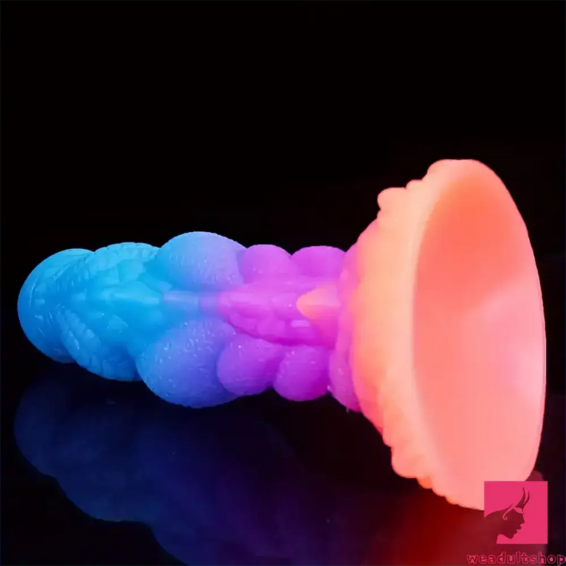 8.66in Silicone Dragon Luminous Real Soft Dildo For Clit Stimulation