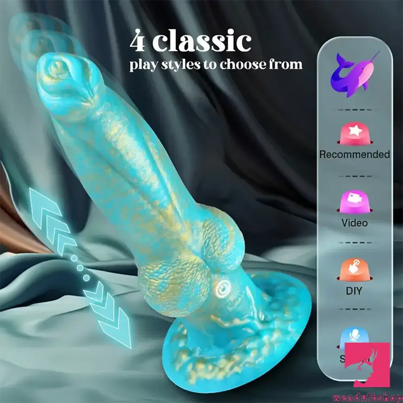 8.7in App Controlled Wearable Vibrating Dog Odd Remote Vibrator Dildo