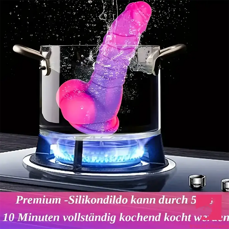 7.48in Uncut Fantasy Silicone Soft Dildo For Anal Prostate Anus