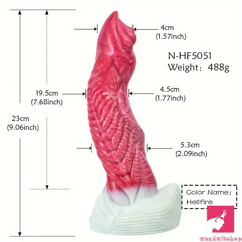 9.06in Real Cock Big Monster Penis Soft Silicone Dildo Vaginal Expander