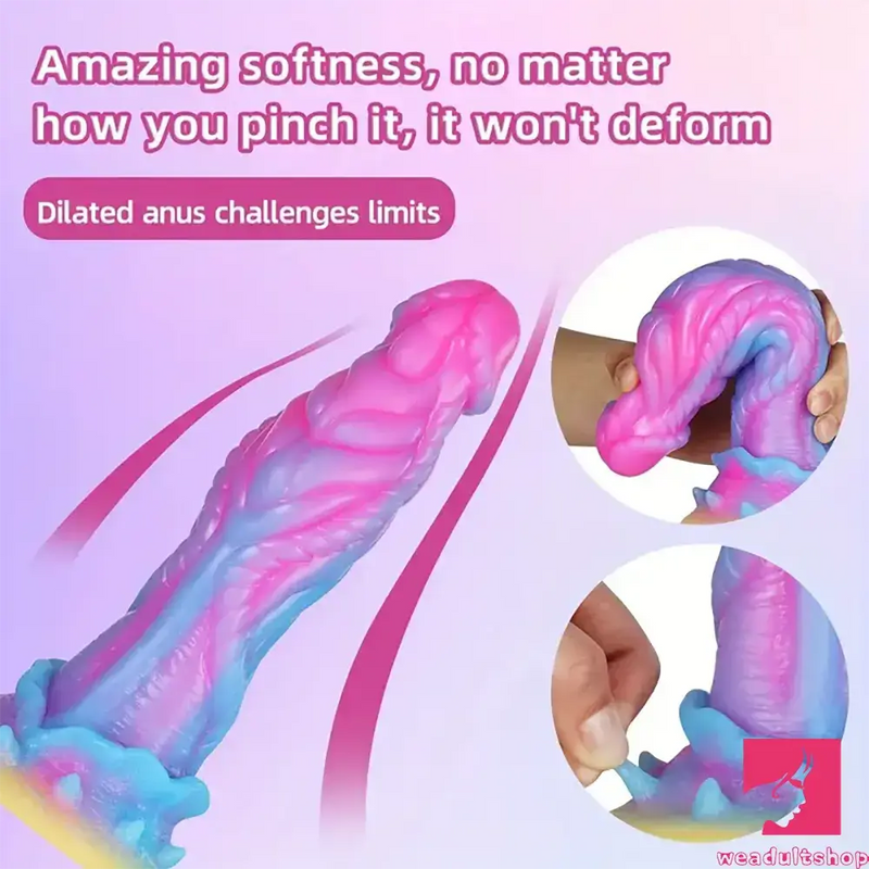 8.6in Silicone Soft Monster Dildo Big Female Masturbator For Anal Toy