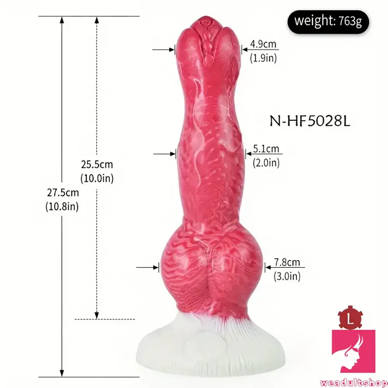 8.27in 9.2in 10.8in Fantasy Dog Cock Silicone Big Knot Soft Male Dildo