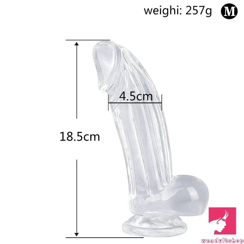 6.3in 7.28in 8.66in Realistic Clear Women Men Dildo With Suction Cup