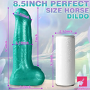 8.5in Soft Dual Density Silicone Animal Big Horse Cock Dildo For Orgasm