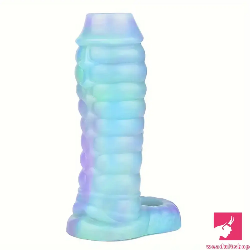 5.39in Lifelike Silicone Soft Dildo Sleeve Snake Luminous Cock Extender