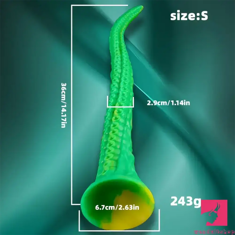 14.17in 17.7in 22.04in Alienophallos Octopus Silicone Flexible Big Long Dildo