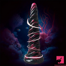 9.8in Fantasy Spiral Cock Dildo Butt Plug For Women G Spot Love Sex