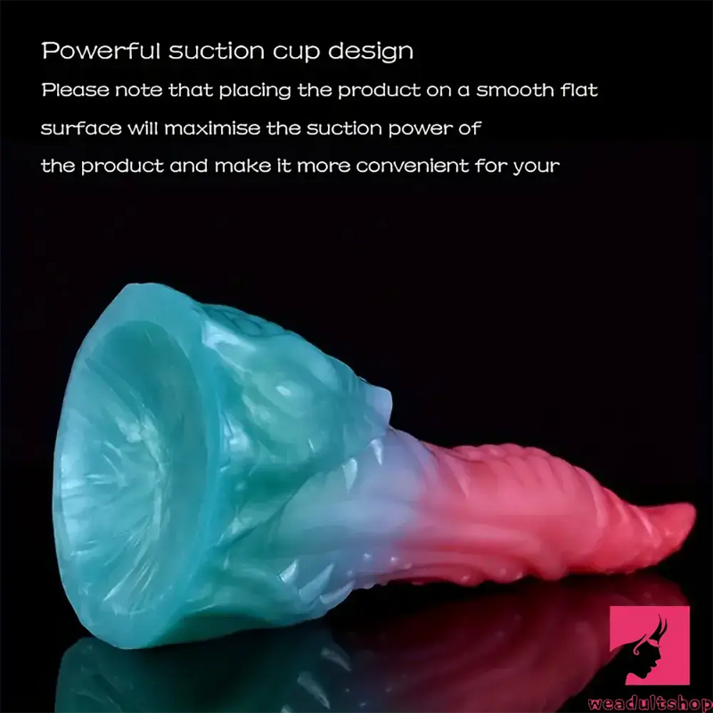 8.18in Dragon Monster Real Silicone Soft Dildo Penis Clit Expander