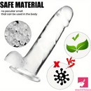 7.3in Clear Real Skin Like Dildo For Female Male Love Pleasure Love