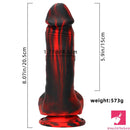 8.07in Top Quality Silicone Soft Mixed Color Dildo For Sex Toy Anus