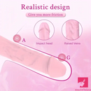 7.08in Liquid Silicone Bendable Soft Vibrating Dildo For Couples