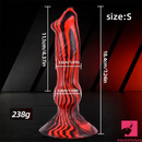 7.24in 7.51in 9.84in 10.62in 12.99in Animal Dog Cock Silicone Flexible Dildo