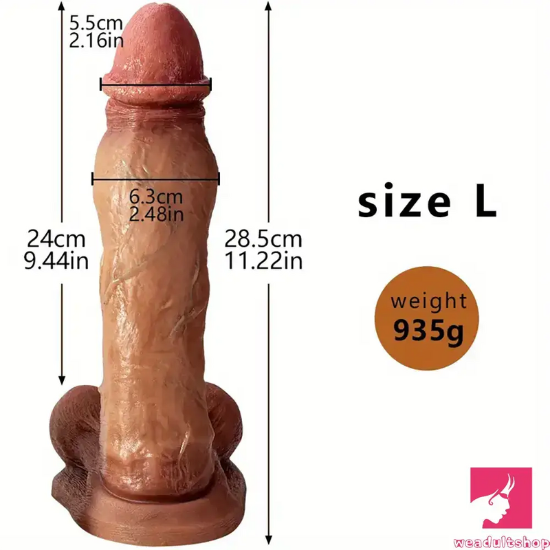 6.88in 9.64in 11.22in Thick Silicone Soft Lifelike Female Dildo Sex Toy