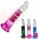 7.28in Soft Silicone Clear Real Dildo For Anus Clitoris Stimulation