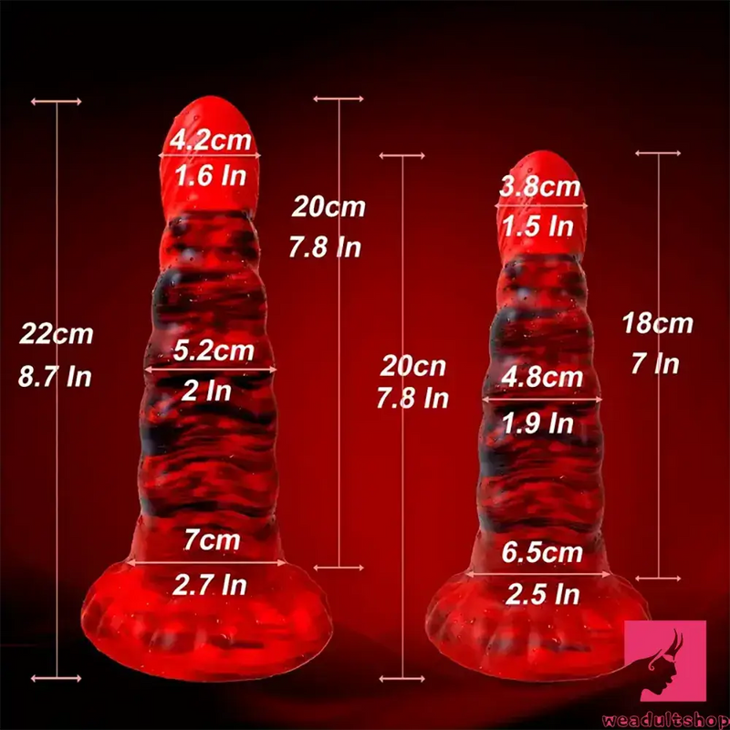 8.7in Fantasy Big Silicone Soft Fat Dildo For G-Spot Anal Stimulation Female