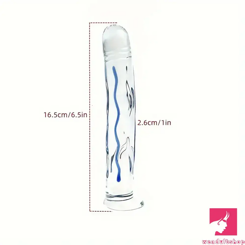 6.5in Premium Crystal Glass Dildo Sex Toy For Vagina Glass Love Toy