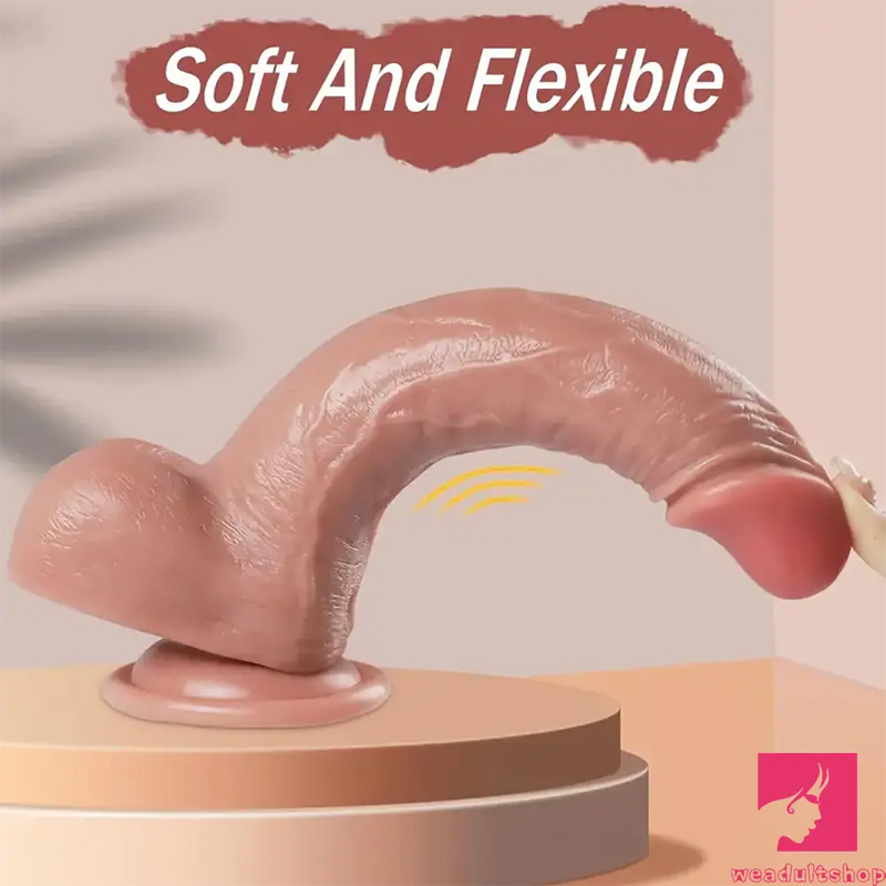 8.7in Soft Real Silicone Big Dildo For G Spot Women Pleasure Sex Toy