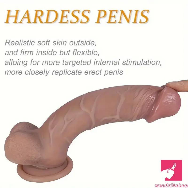 7.87in Silicone Soft Body-Safe Dildo For Women Gay Sex Role-playing